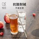KEITH铠斯钛直饮吸管纯钛吸管家用户外便携果汁饮料耐高温