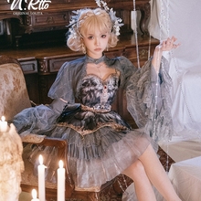 【五团尾款】urtto原创天鹅舞曲·灰羽Lolita春夏洛丽塔连衣裙