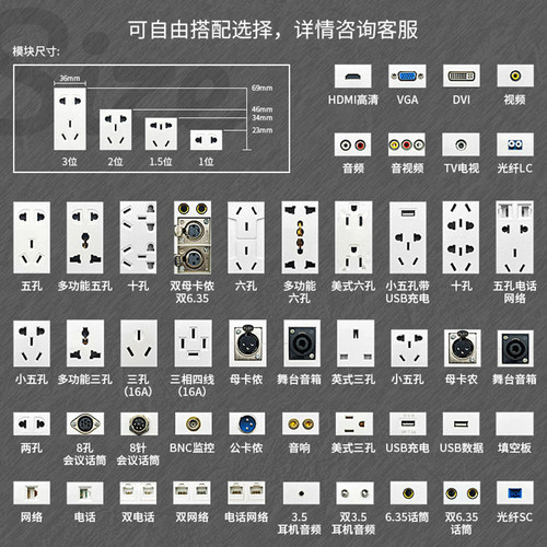 128型地插面板模块功能键