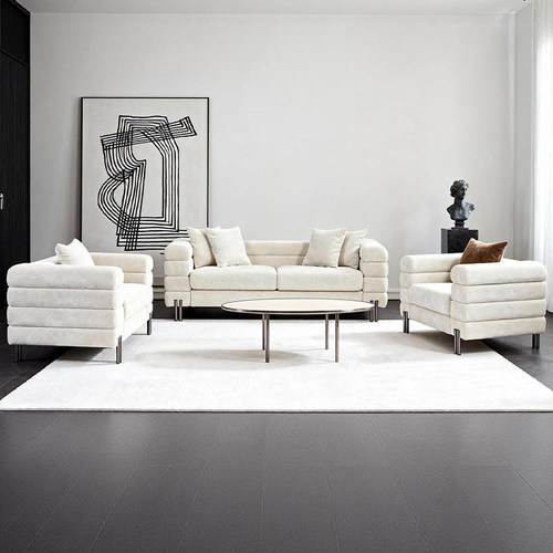 造作新款雪尼尔布艺沙发单人三人