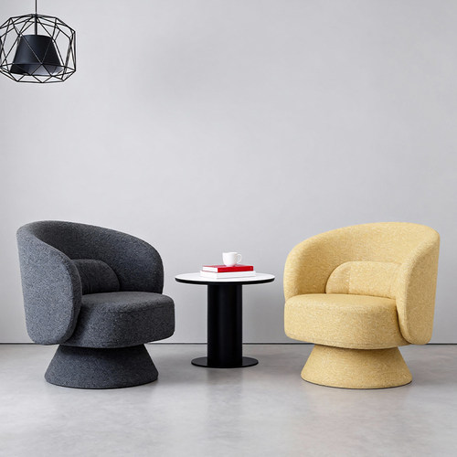 造作月半沙发现代简约单人沙发椅