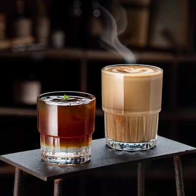 【可叠加摆放】玻璃咖啡杯杯
