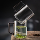 中式玻璃杯家用喝水高级感泡茶果汁杯套装待客耐热花绿茶杯子客厅