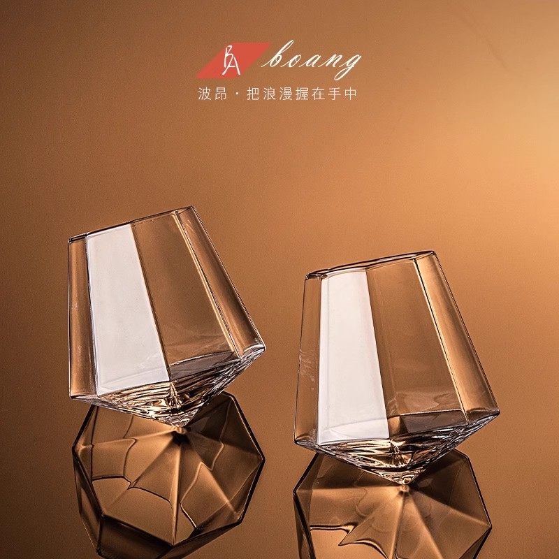网红钻石威士忌酒杯水晶玻璃不倒翁杯子日式高颜值洋酒杯创意酒具,餐饮具,异形/个性酒杯,淘宝优惠券,粉丝福利购,淘宝优惠卷