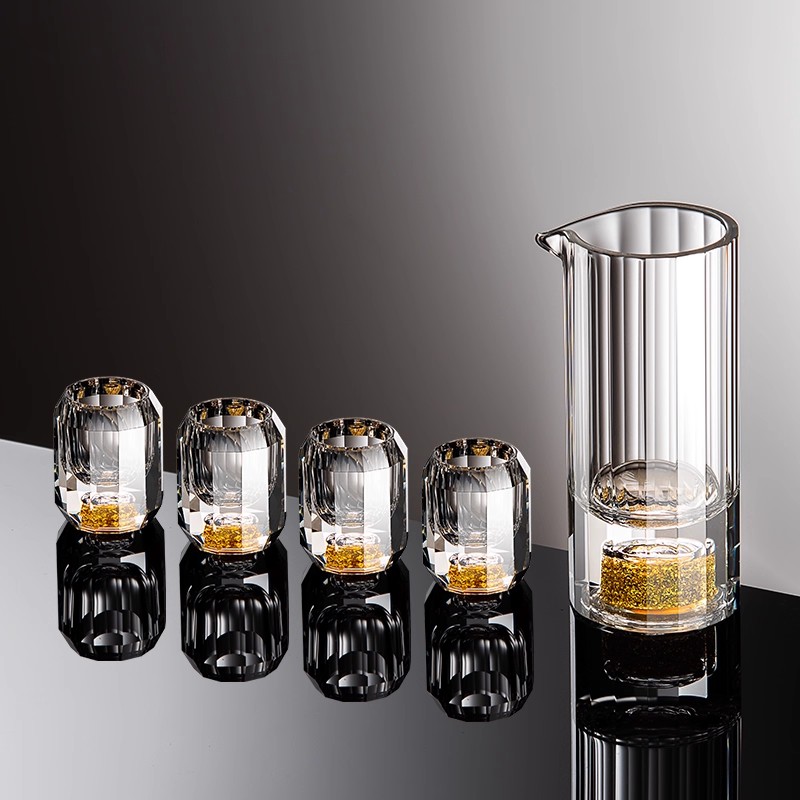 波昂BOANG钻石灯笼白酒杯套装