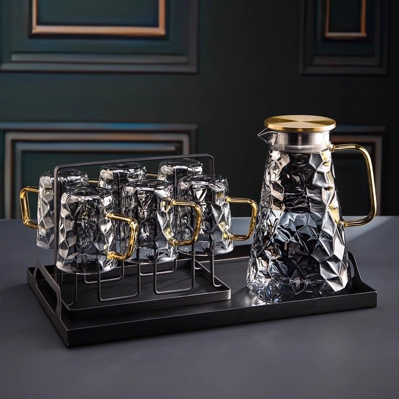 高级感玻璃水杯茶杯家用套装耐热防爆喝水杯子客厅玻璃杯泡茶水杯,餐饮具,玻璃杯,淘宝优惠券,粉丝福利购,淘宝优惠卷