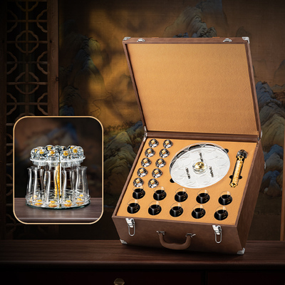 白酒杯分酒器高级感家用礼盒套装轻奢高档一口子弹杯水晶烈酒酒具