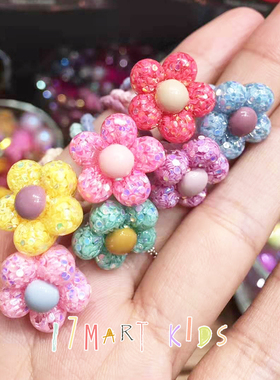 韩国bebeprince儿童发饰洋气花朵发圈甜美气质宝宝扎头绳皮筋