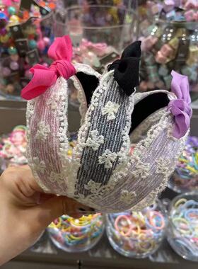 6.1韩国东大门bebeprince儿童发饰新款蕾丝蝴蝶结儿童发箍