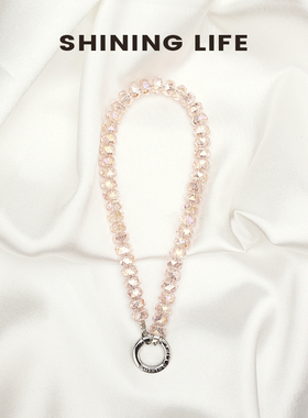 SHINING LIFE水晶珠手机挂件时尚手腕式防丢挂绳通用钥匙扣链条女