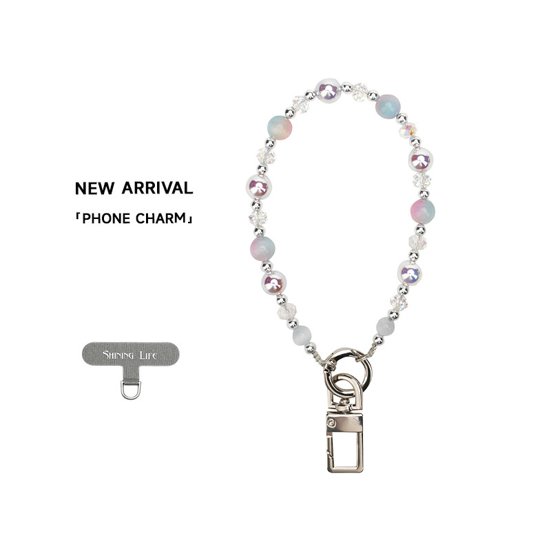 原创手机链小众轻奢高级感彩虹串珠diy相机钥匙手机挂绳防丢挂饰,3C数码配件,手机挂件/手机链,淘宝优惠券,粉丝福利购,淘宝优惠卷