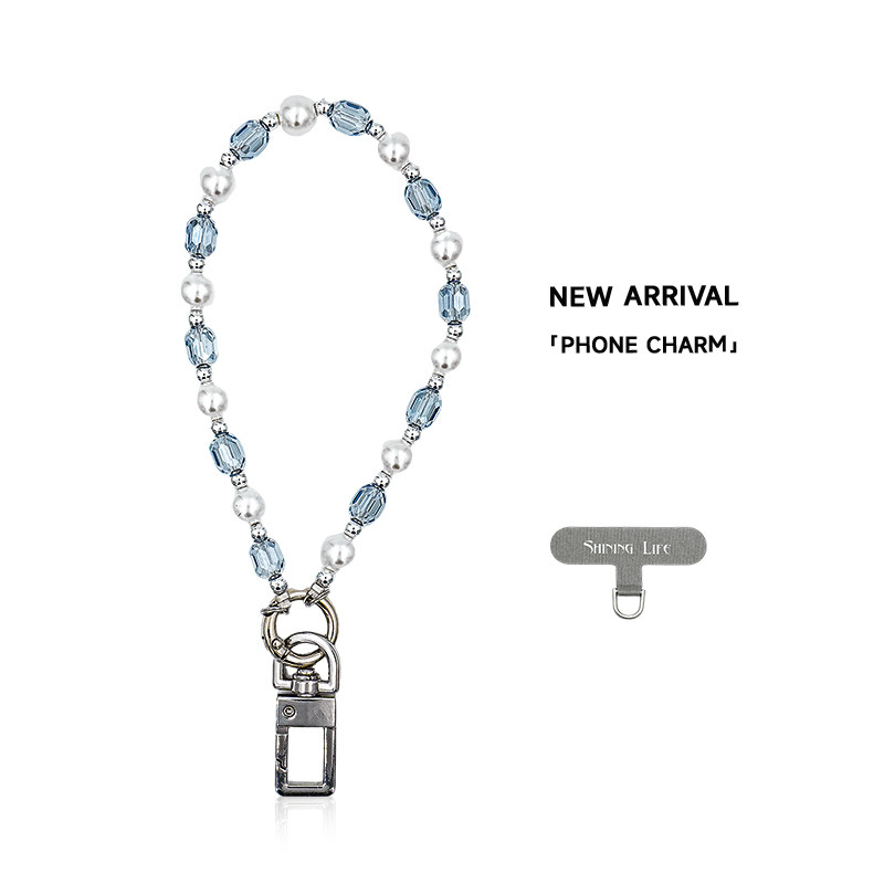 Shininglife原创水晶珍珠样式高端手机挂链相机防丢钥匙手腕挂绳,3C数码配件,手机挂件/手机链,淘宝优惠券,粉丝福利购,淘宝优惠卷