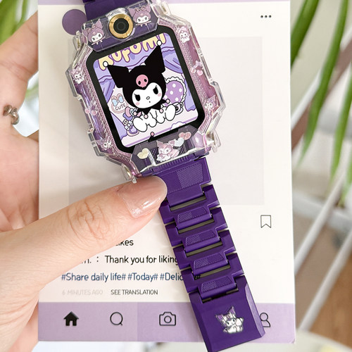 适用小天才儿童手表Z8表带新款磁吸闪扣替换腕带Z8A卡通可爱全包防摔个性印花Z8少年版保护壳手表链配件