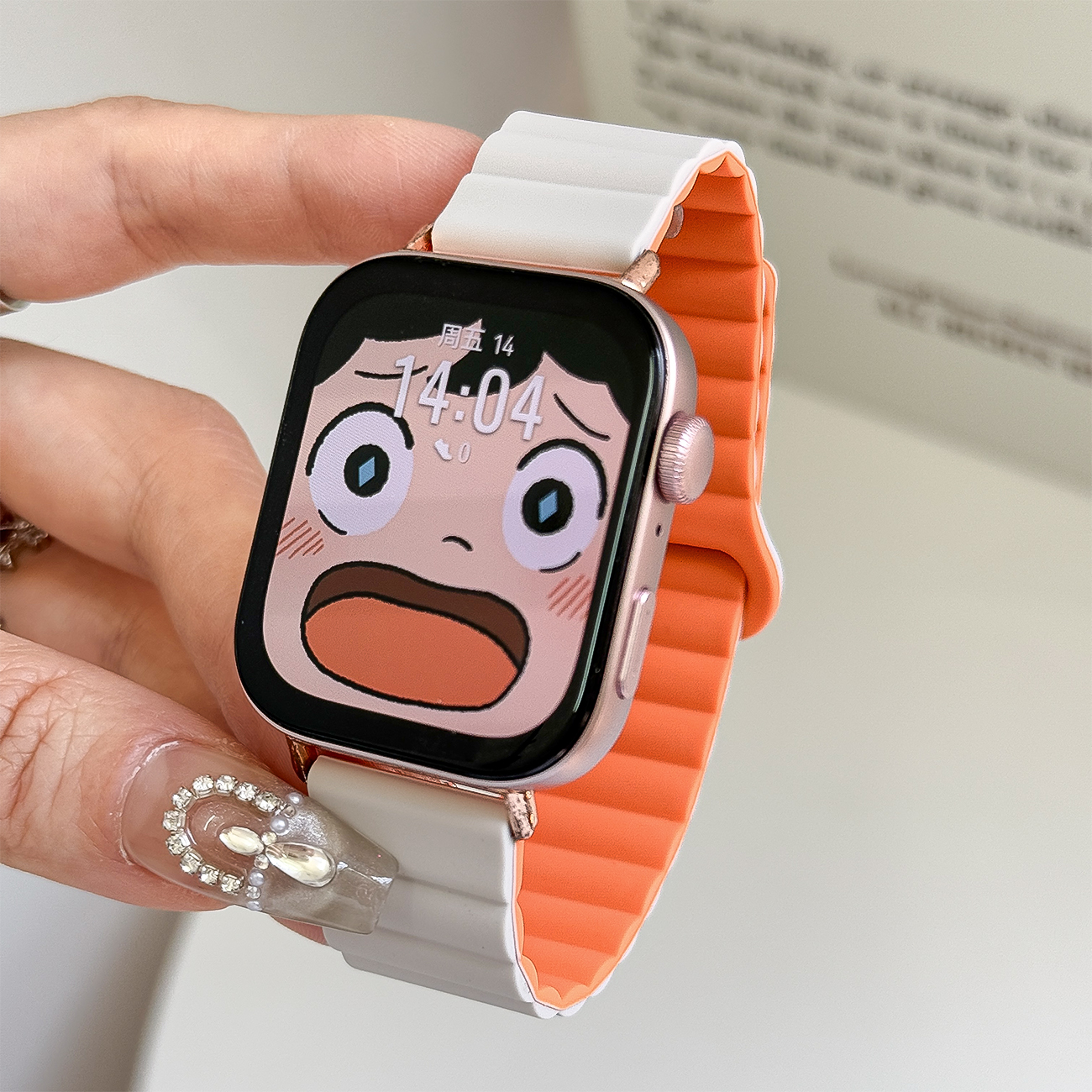 适用于华为Watch Fit3表带智能手表FIT3代NFC软硅胶锁环磁吸替换带SLO-B19时尚个性潮流撞色腕带链配件