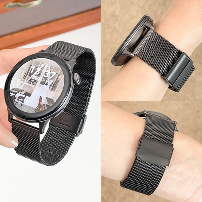 适用vivo watch 3金属不锈钢双卡扣网带VIVO watch5时尚男女生替换腕带IQOO智能运动手表5防水防汗手表链