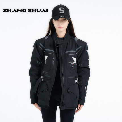 ZHANGSHUAI张帅原创设计2024年秋冬通勤简约声控光纤机车羽绒服女