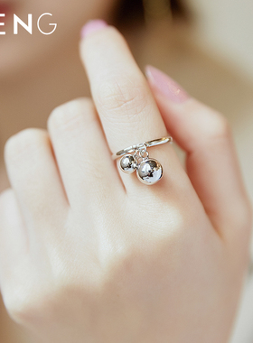 时来运转戒指银夸张女