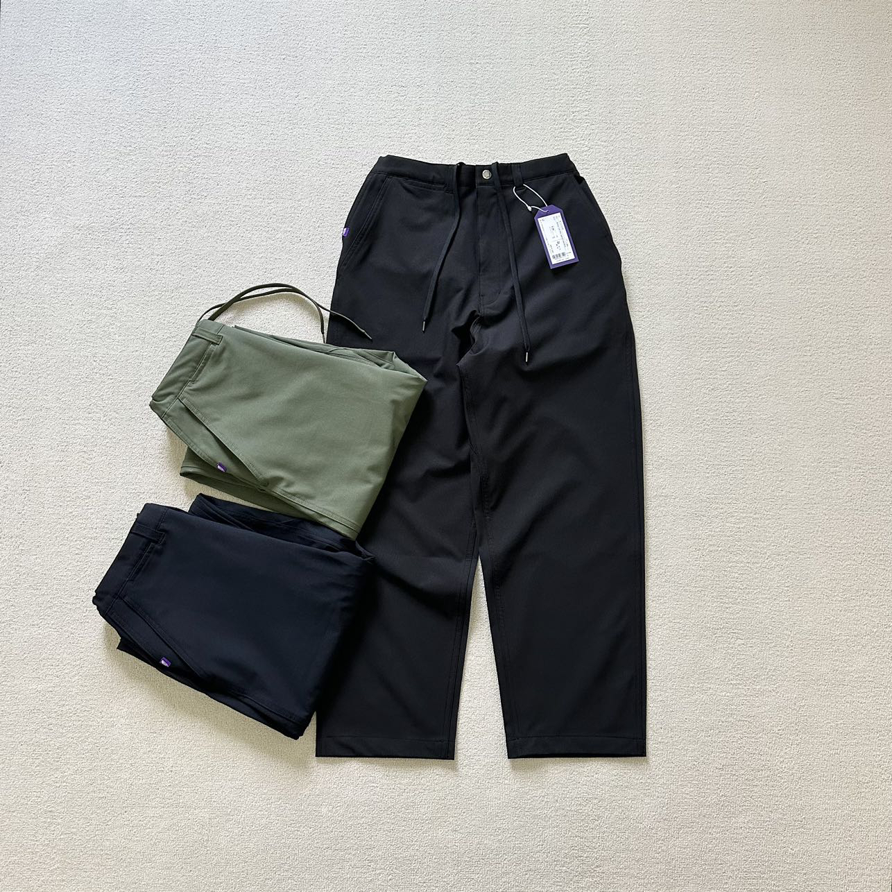 NT5359N紫标Stretch Twill Wide Tapered抽绳春夏宽松锥型休闲裤