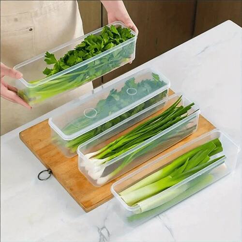 1/2/4Pcs Refrigerator Storage Boxes With Lid Plastic Fresh K