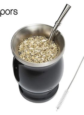 Yerba Mate Cup 304 Stainless Steel Double Wall 8oz Argentine