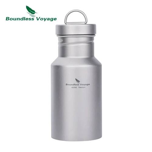 Boundless Voyage Titanium Water Bottle with Lid Wide Mouth L