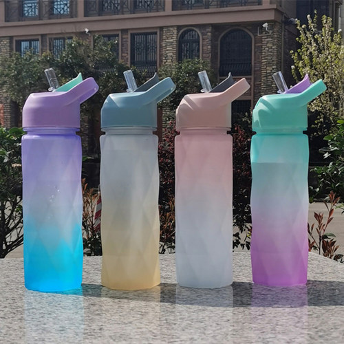 600ml Space Cup Star Anise Cup Angular Gradient Tote Straw C
