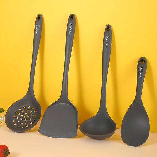 Thickened gray silicone kitchen utensils, kitchen spatula, s