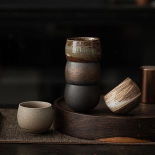 Stoneware Tea Cup 1pc Handmade Kung Set Style