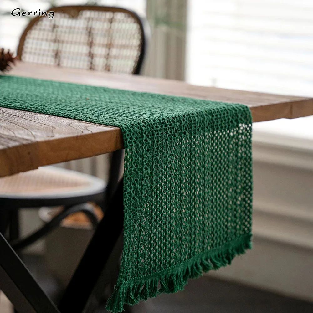 Gerring Green Table Runner Vintage Wedding Decoration Table