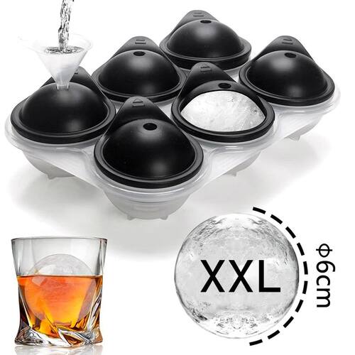 Large Silicone Ice Cube Tray With Lid Big Ice Ball Maker Rou