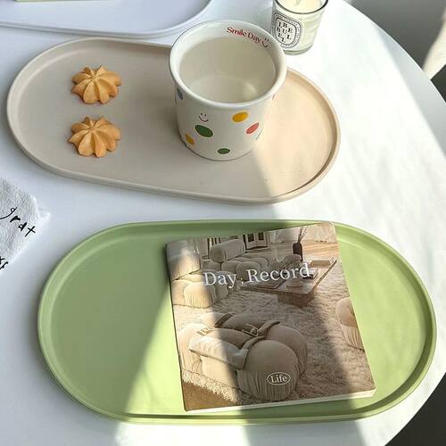 Stackable Oval Tray Nordic Style DecorativeTray Dim Sum Frui