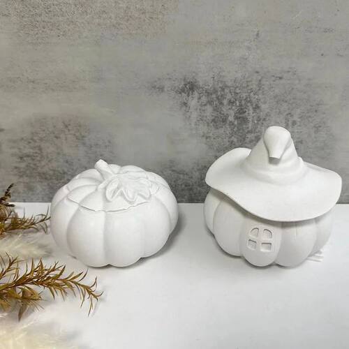 Halloween Pumpkin Storage Box Silicone Molds DIY With Lid Cr