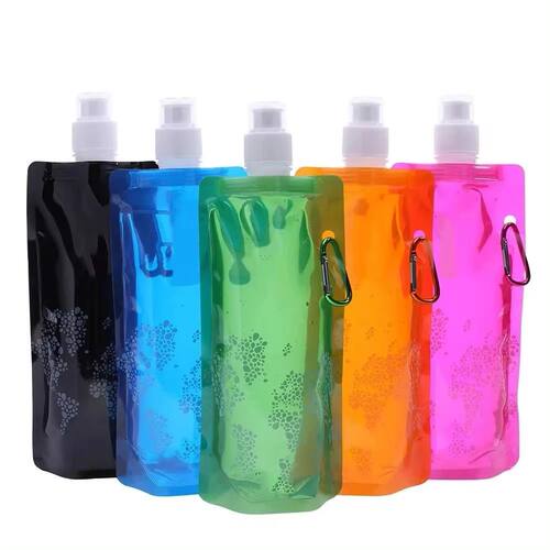 500ML Portable Ultralight Foldable Silicone Folding Water Bo