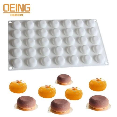 Flat Round Silicone Pastry Cake Mold for Chocolate Mousse Je