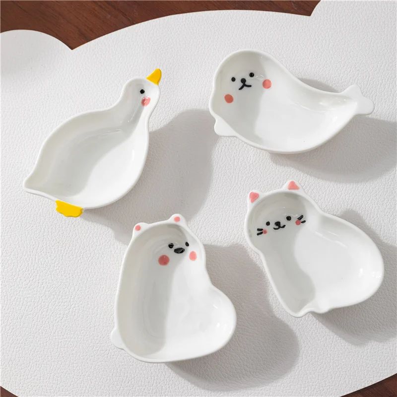 Style Ceramic tiny Plate Creativity Home Restaurant Soy Sauc