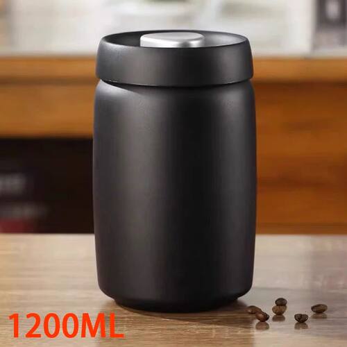 1200ml Vacuum Sealed Jug Coffee Beans Stainless Steel Canist