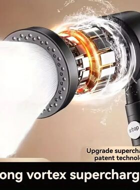 New High Pressure Water Saving Filter Shower Head 5 Modes Ha