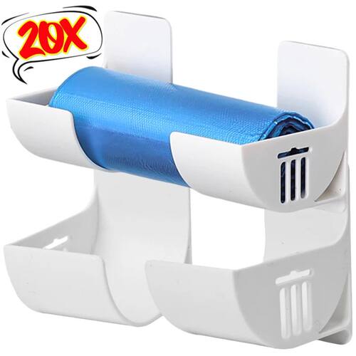 Wall Mounted Trash Bag Holder Plastic Waste Bag Dispenser Ra