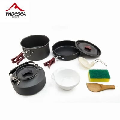Widesea Camping Cookware Set Outdoor Pot Tableware Kit Cooki