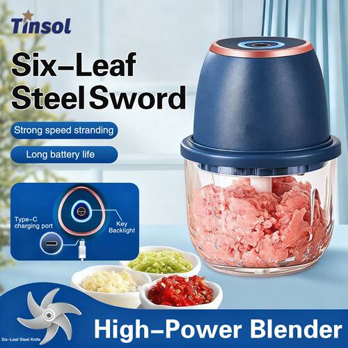 350ML Food Chopper Electric Meat Grinder Garlic Masher USB M
