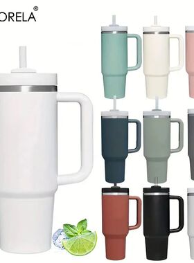 30&40 oz Tumbler With Handle Lid Straw 887/1182ML Stainless