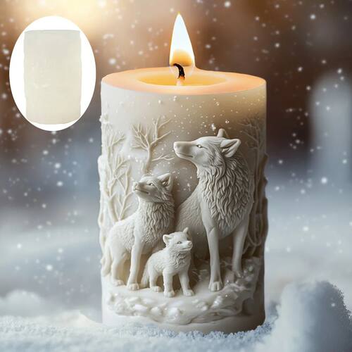 Christmas Wolf Clan Family Candle Silicone Mold Halloween Wo