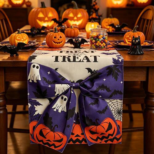 Halloween Table Runner Bloody Mushroom Printed Tablecloth Po