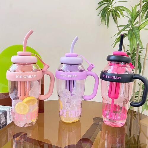1300ML Large Capacity Plastic Water Bottle Cute Portable Chi