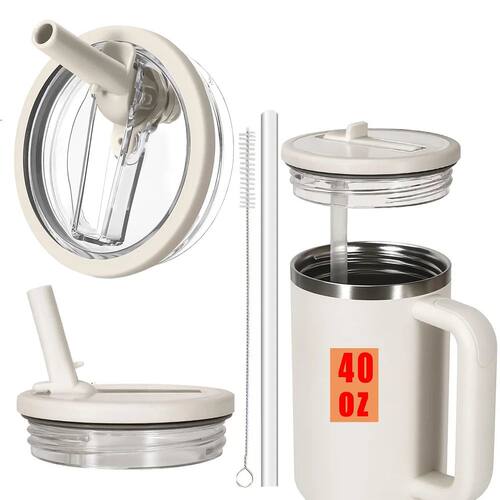 40oz Flip Straw Leak Proof Lid for Stanley H2.0 Tumbler Lid