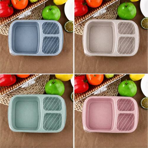 Portable Lunch Box Eco-friendily Wheat Straw Boxes Picnic St