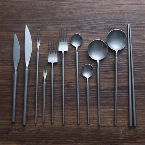 304 Stainless Steel Scandinavian Ins Tree Pattern Knife Fork