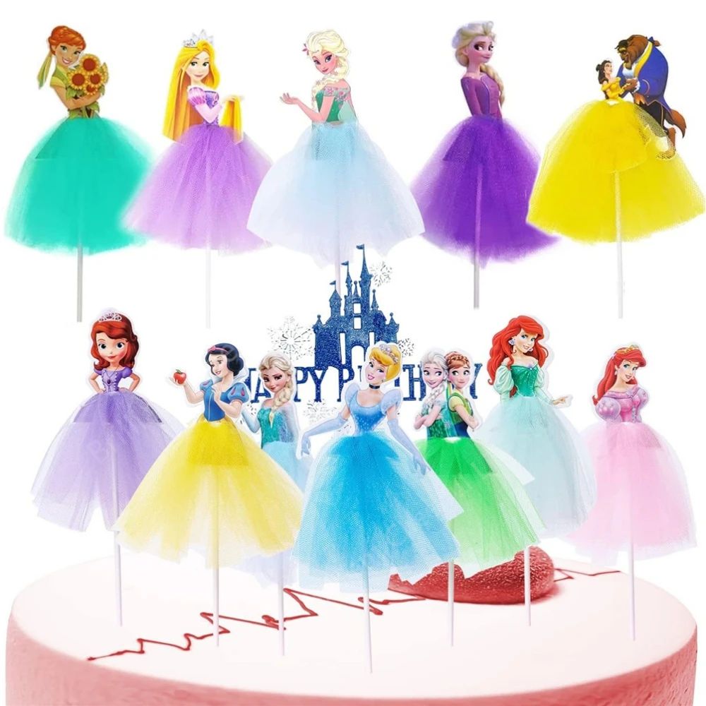 Disney Princess Cupcake Toppers Cinderella Elsa Snow White C
