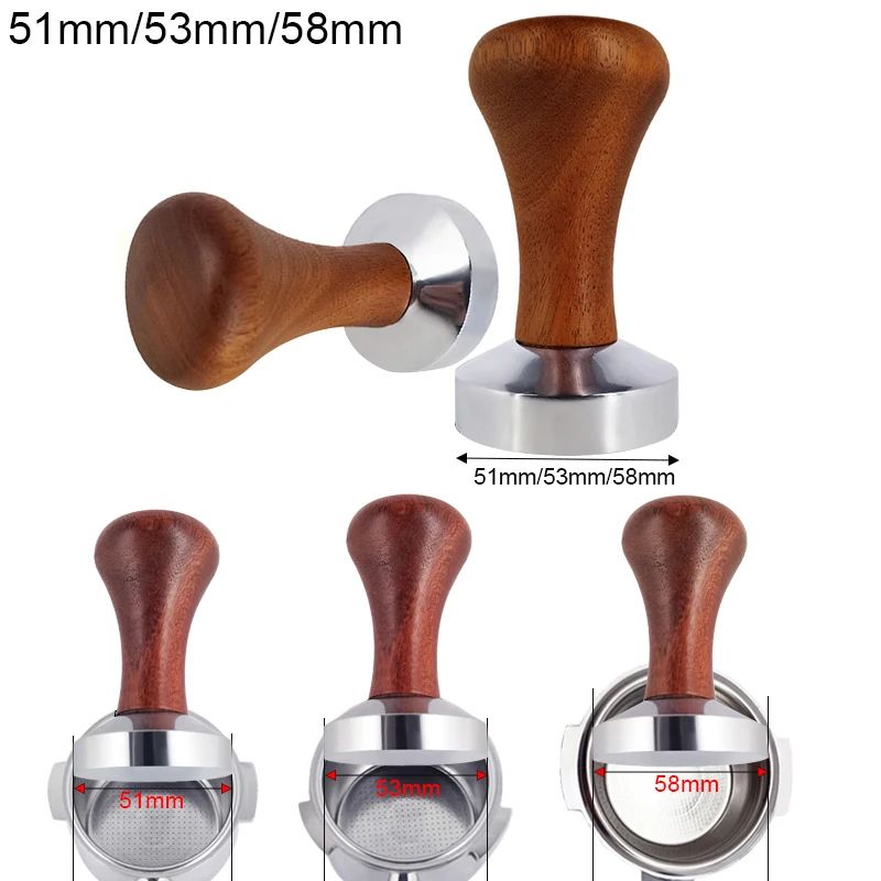 51mm 53mm 58mm Espresso Tamper Coffee Barista Flat Base Coff