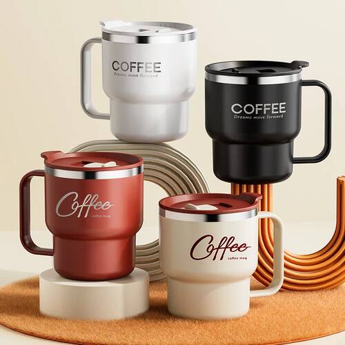 304 Stainless Steel Double Wall Insulated Coffee Cup With Ha
